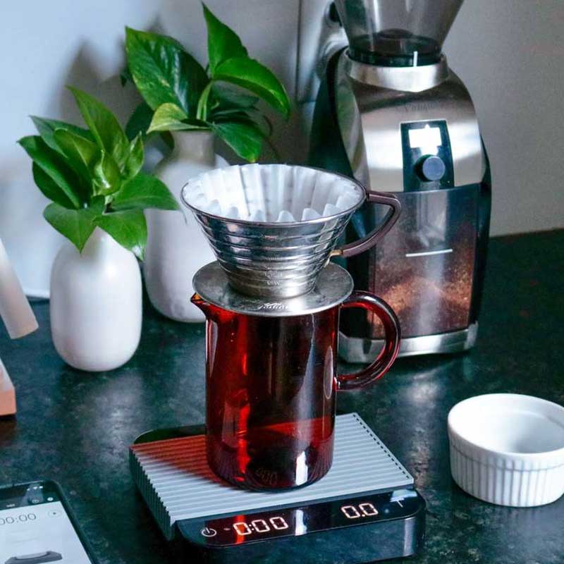 Kaffevægt med timer til kaffebrygning