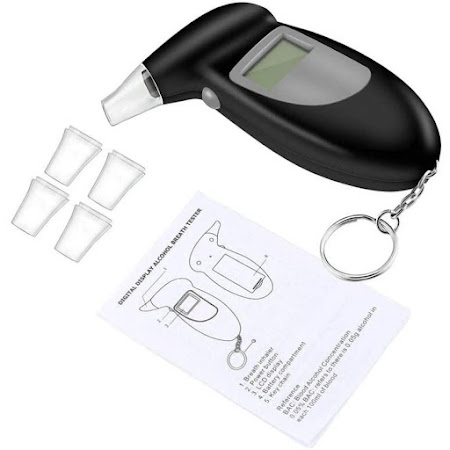 Alkometer - Alkoholtester inkl. 4 mundstykker