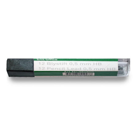 Bly til stiftblyant, 0,5 mm HB, 12 stk.