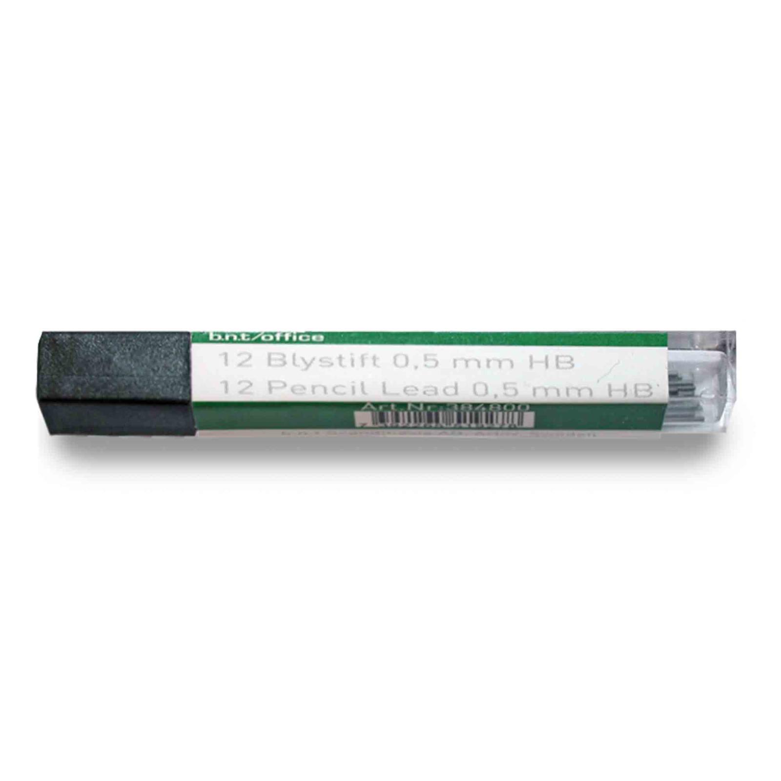Bly til stiftblyant, 0,5 mm HB, 12 stk.