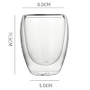 Gennemsigtig kaffekop 350ml i glas 4 stk.