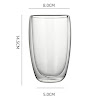 Gennemsigtig kaffekop 450ml i glas 4 stk.
