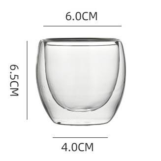 Gennemsigtig kaffekop 80ml i glas 4 stk.