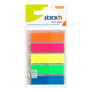 Indexfaner, 45 x 12 mm, Neon-farver