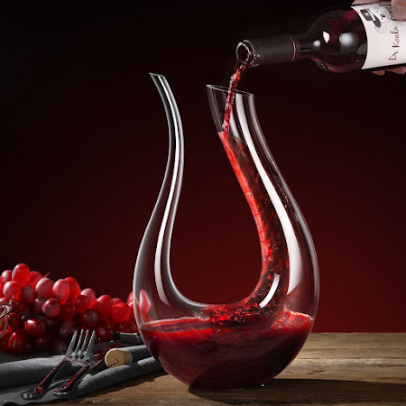 Vinkaraffel til dekantering og skænkning af vin