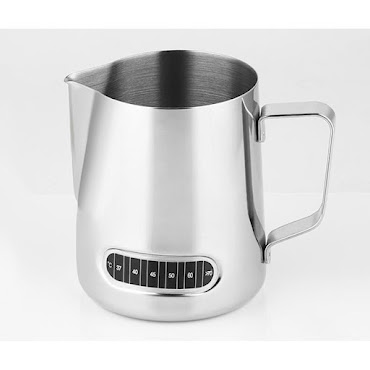 Mælkekande med termometer til steaming af mælk, 580 ml.