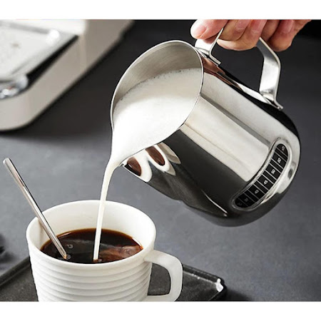 Mælkekande med termometer til steaming af mælk, 580 ml.