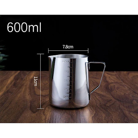 Mælkekande med termometer til steaming og foaming, 350 ml.