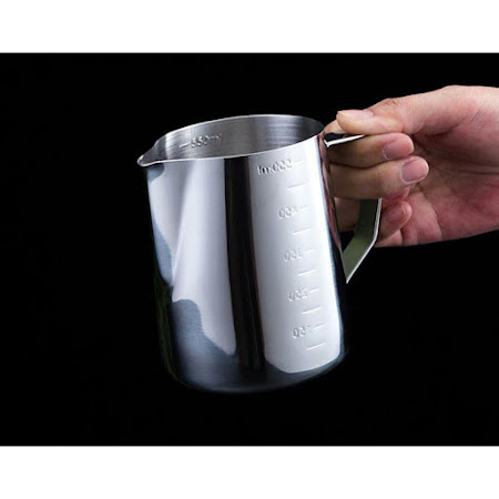 Mælkekande med termometer til steaming og foaming, 350 ml.