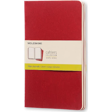 3 x Cahier Journal Large Rød
