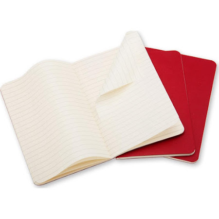 3 x Cahier Journal Pocket Red