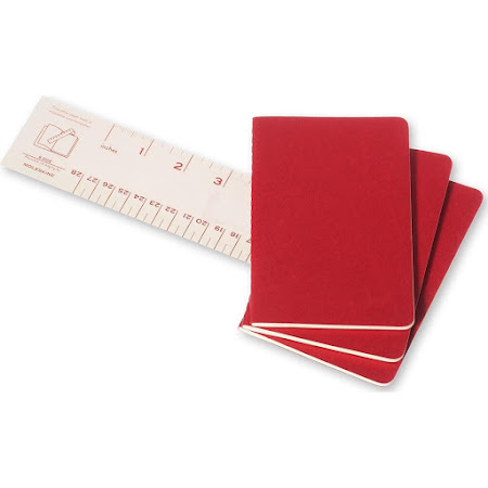 3 x Cahier Journal Pocket Red
