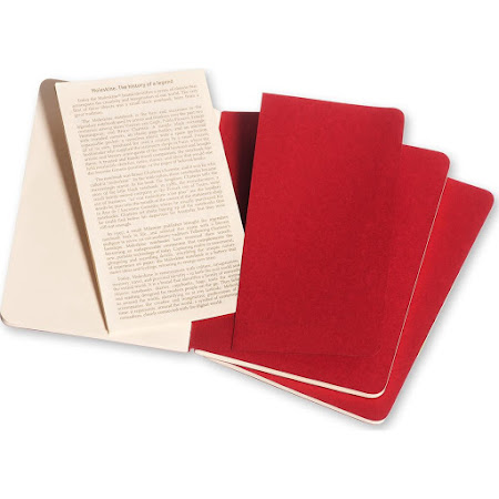 3 x Cahier Journal Pocket Red