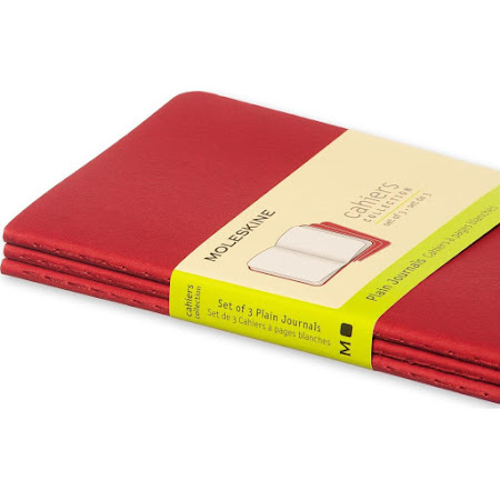 3 x Cahier Journal Pocket Red