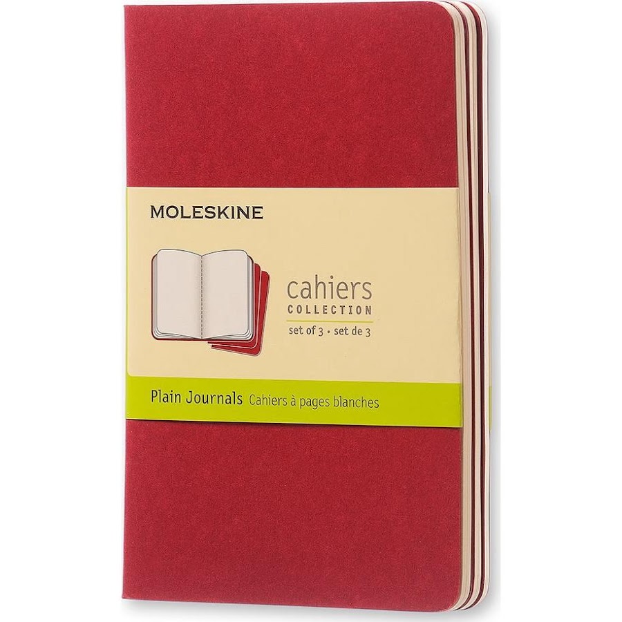 3 x Cahier Journal Pocket Red