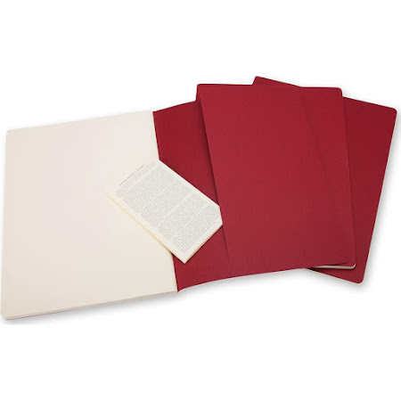 3 x Cahier Journal XL Red