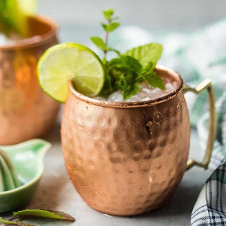 Moscow Mule krus i kobber og med sugerør til. 4 stk.