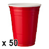 50 stk. Red Cups Røde Kopper (16 Oz.)