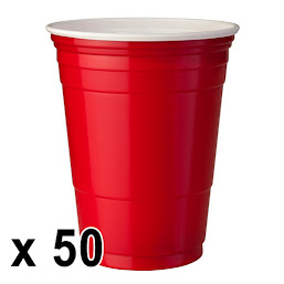 50 stk. Red Cups Røde Kopper (16 Oz.)