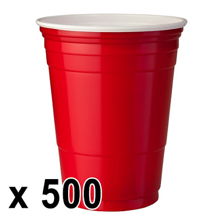 500 stk. Red Cups Røde Kopper (16 Oz.)