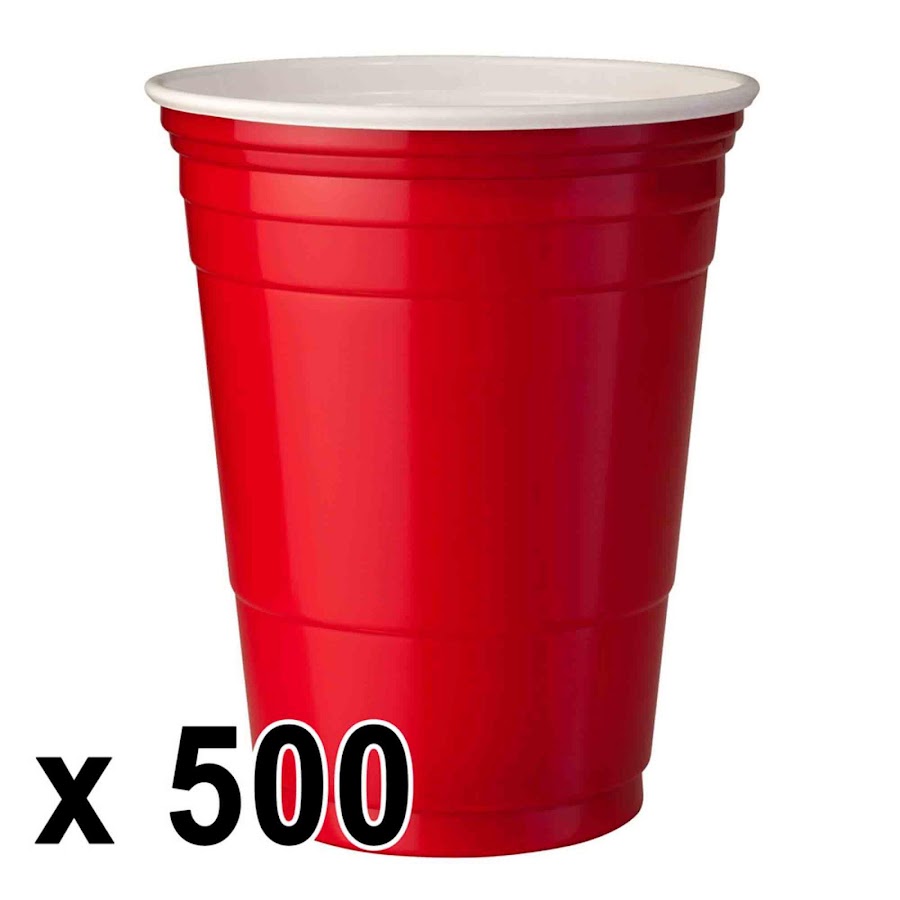 500 stk. Red Cups Røde Kopper (16 Oz.)