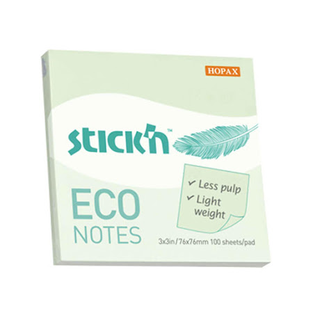 Sticky Notes Blok, 100 ark, Grøn