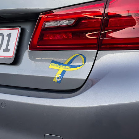 Støt Ukraine Klistermærke m. aftagelig klæb