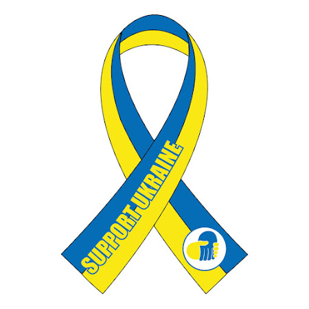 Støt Ukraine Klistermærke m. aftagelig klæb