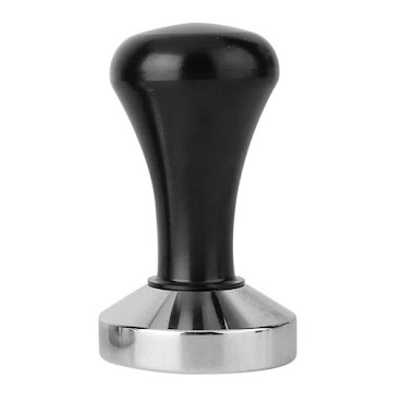 Tamper 51 mm. Stål og sort håndtag.