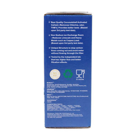4 stk. Vandfilter til Bosch, Siemens, Neff, Gaggenau og Brita (CMF004 / TZ70003)