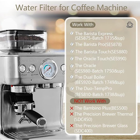 6 stk. Vandfilter til Sage Espresso maskiner